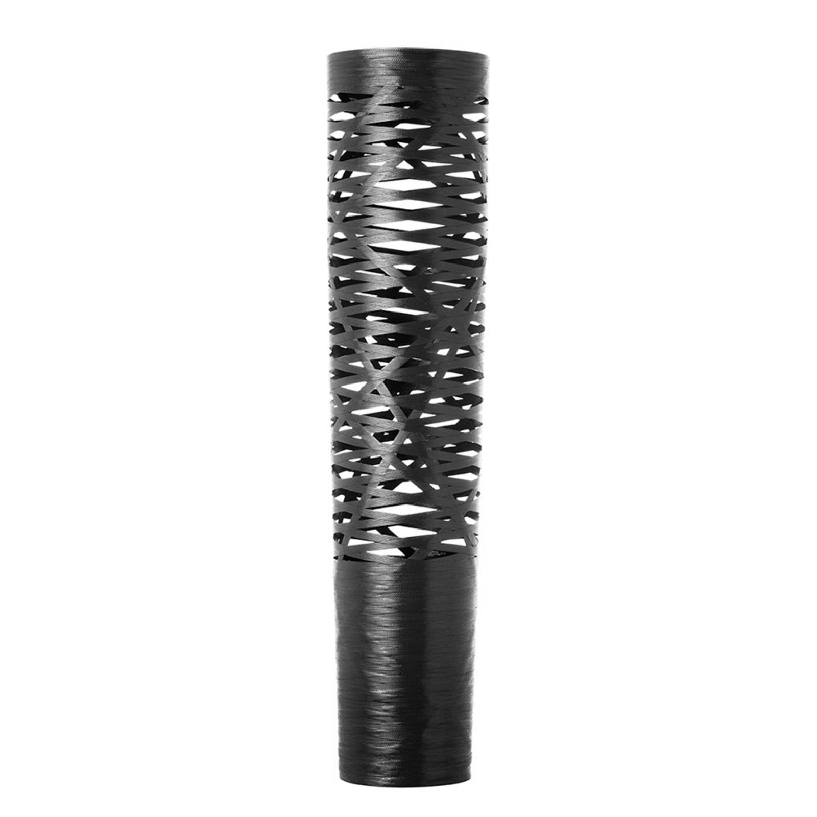 FOSCARINI Foscarini Tress media floor lamp, black, for Living / Dining Room, fibreglass composite material, metal, aluminium, E27, 100 W, energy efficiency: A++, H: 110 cm