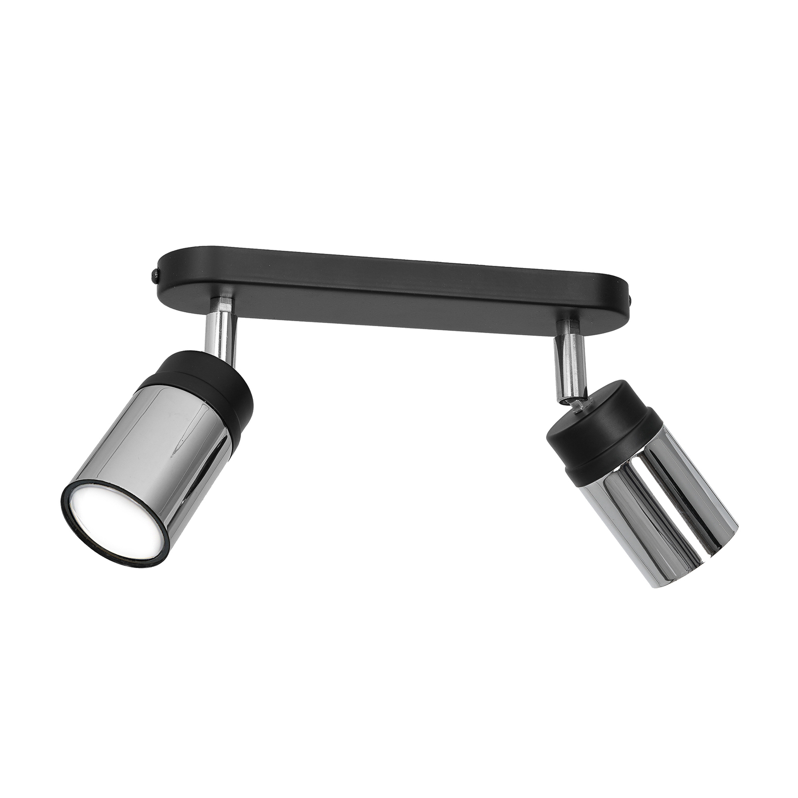 Deckenstrahler Net Schwarz/Chrom, zweiflammig kaufen | Lampenwelt.ch