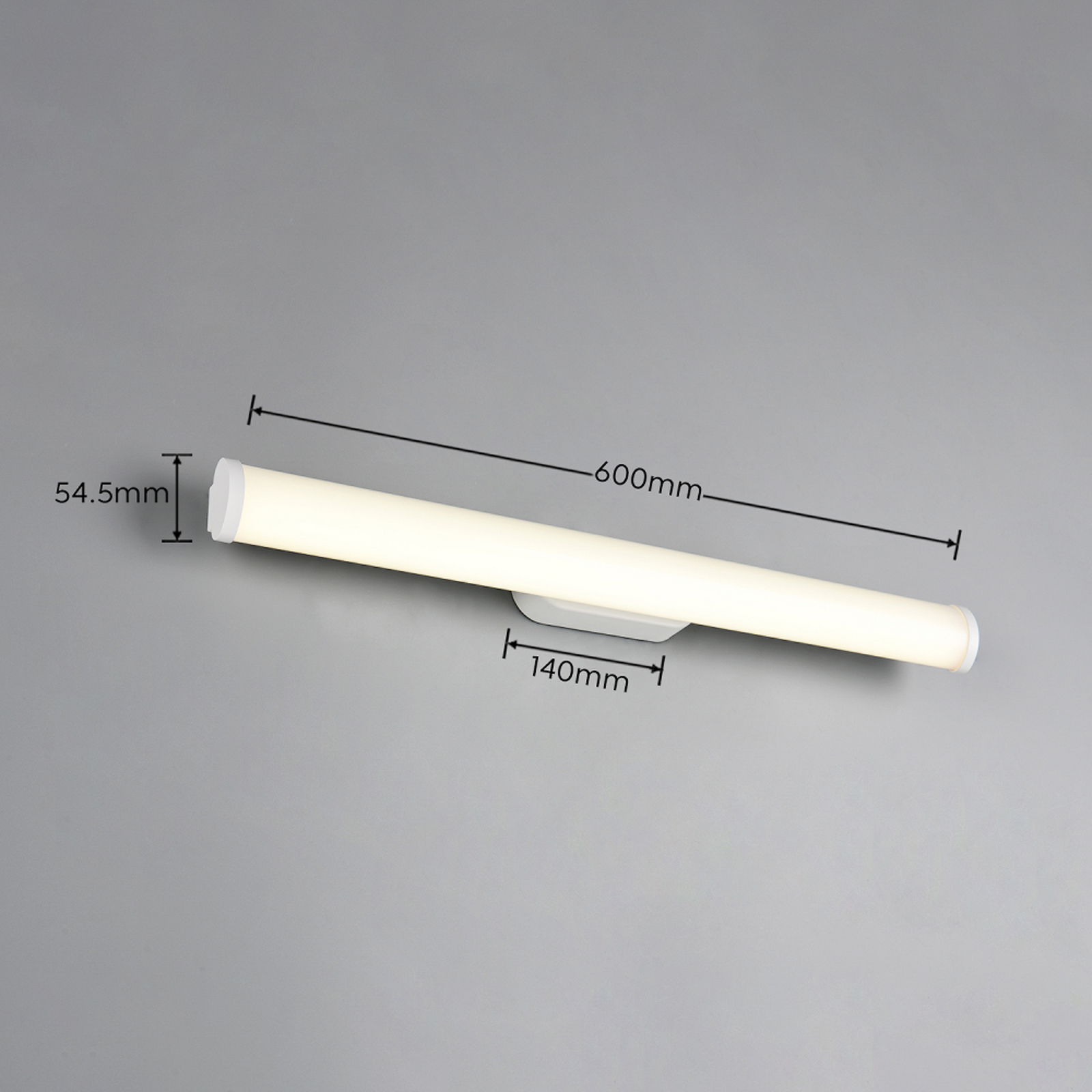 LED sienas lampa „Ernesto“, matēti balta, platums 60 cm, 4 000 K, IP44 LED sienas lampa „Ernesto“, matēti balta, platums 60 cm, 4 000 K, IP44
