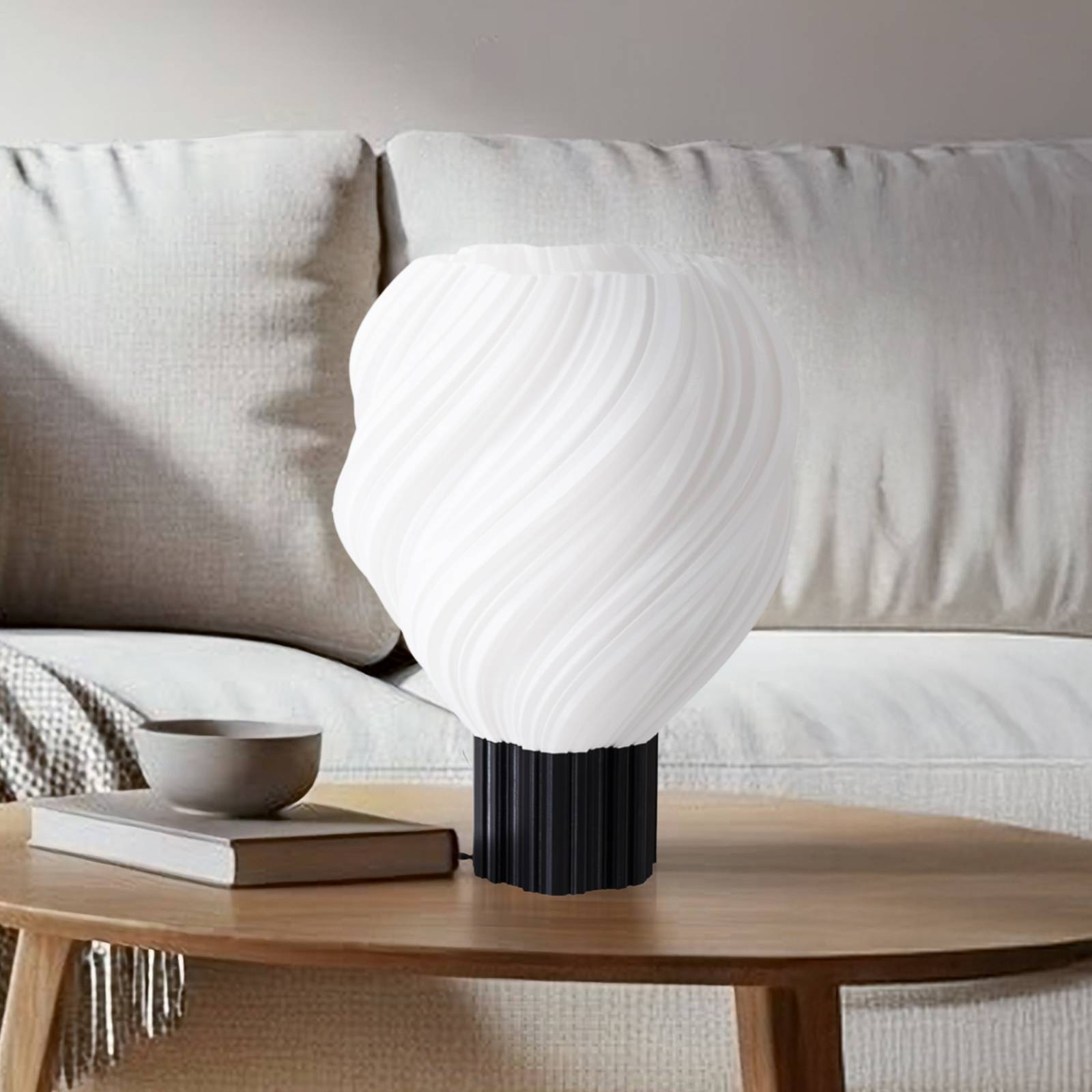 Lindby Tischleuchte Nuvia, Höhe 39,1 cm, weiß, 3D Druck günstig online kaufen