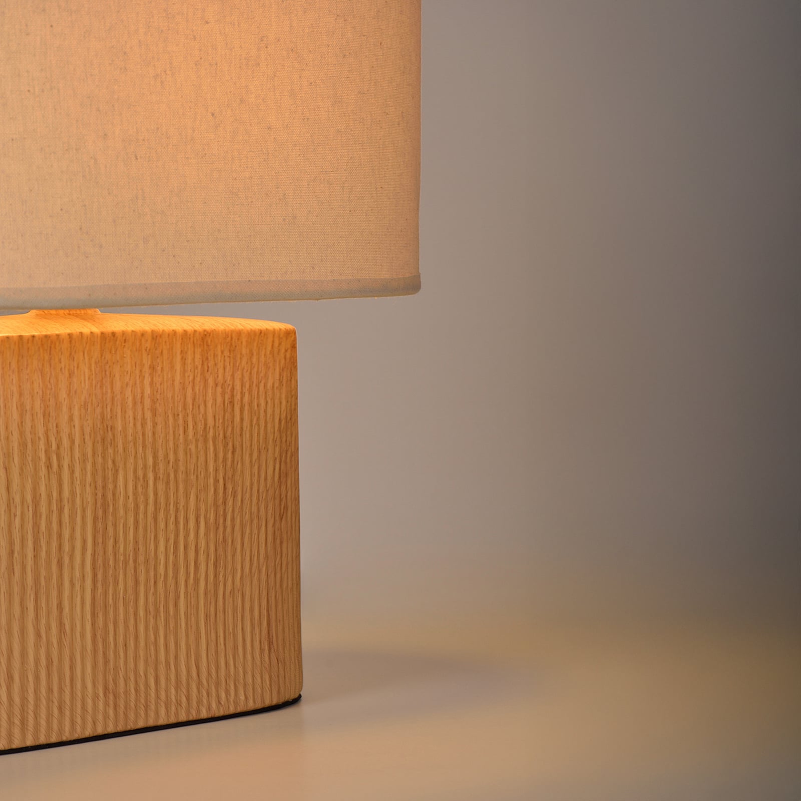 Lampada da tavolo Santorini in legno chiaro/beige, altezza 38 cm - COREP SAS