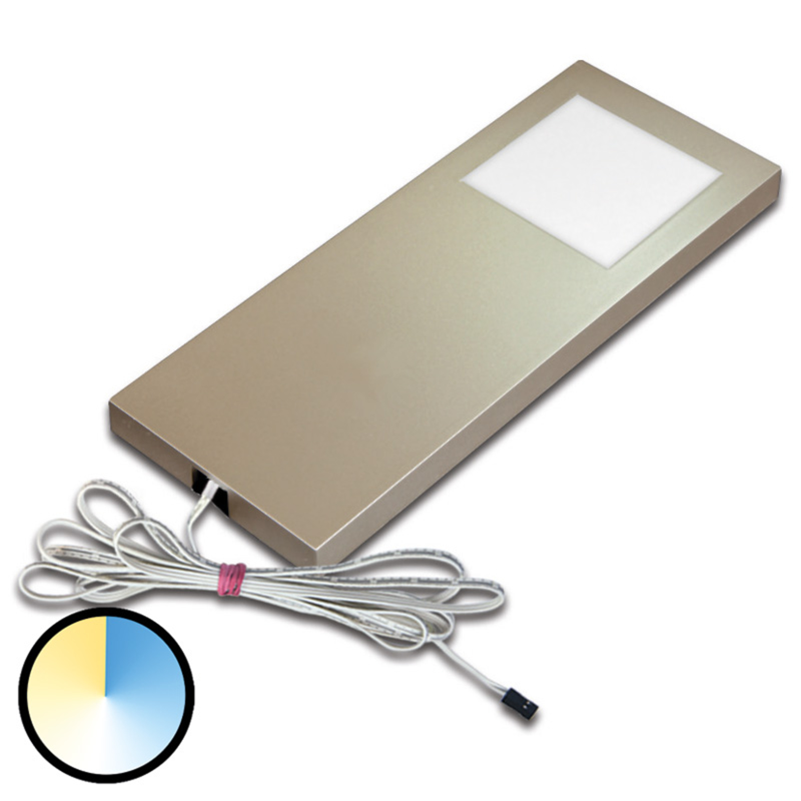 Dynamic LED Slim-Pad F onderbouwlamp, RVS
