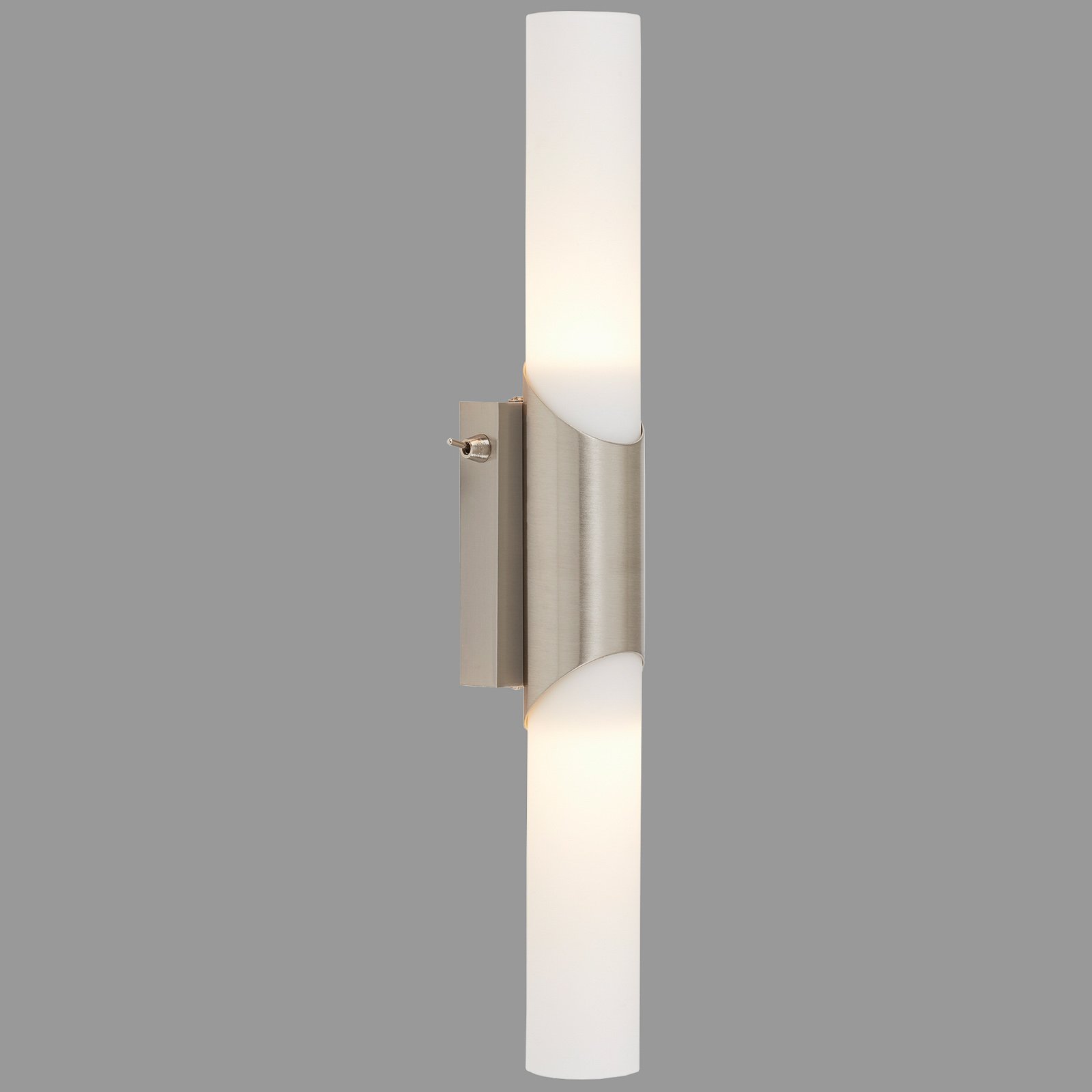 Kúpeľňové nástenné svetlo Splash 2-pl. nikel matný
