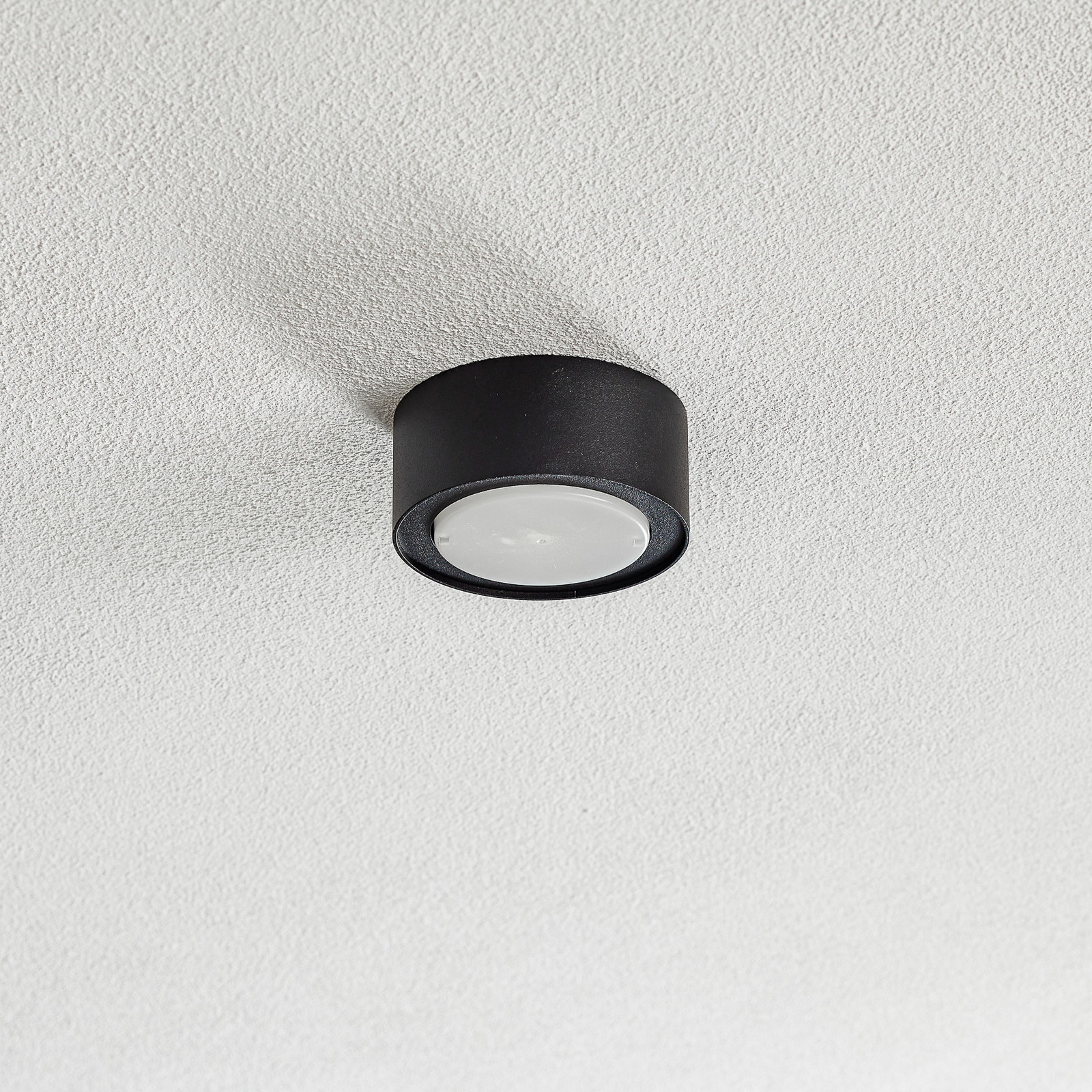Spot pour plafond Flea en acier, noir