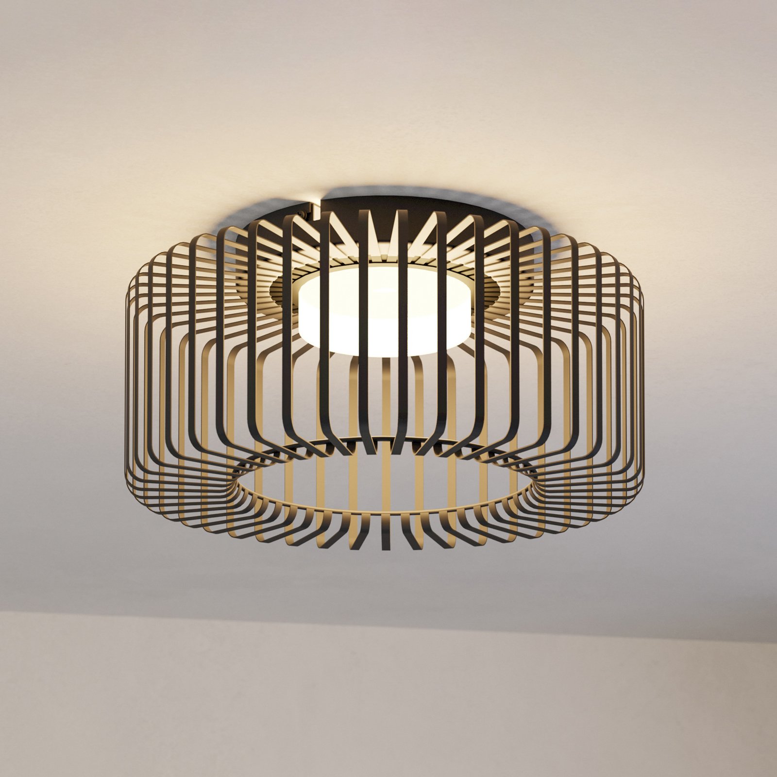 EGLO connect Plafonnier LED Ginestrone-Z, noir, aluminium