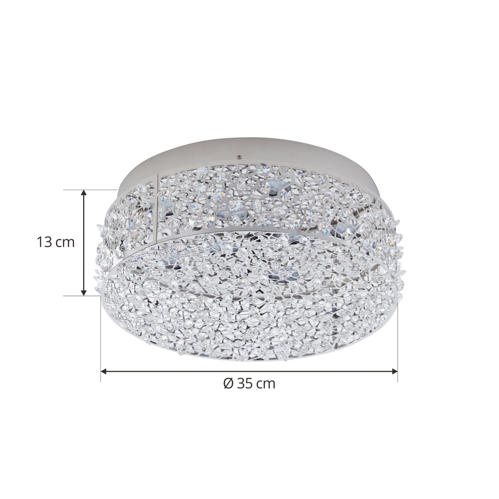 Felias Plafondlamp Chrome/Clear - Lucande