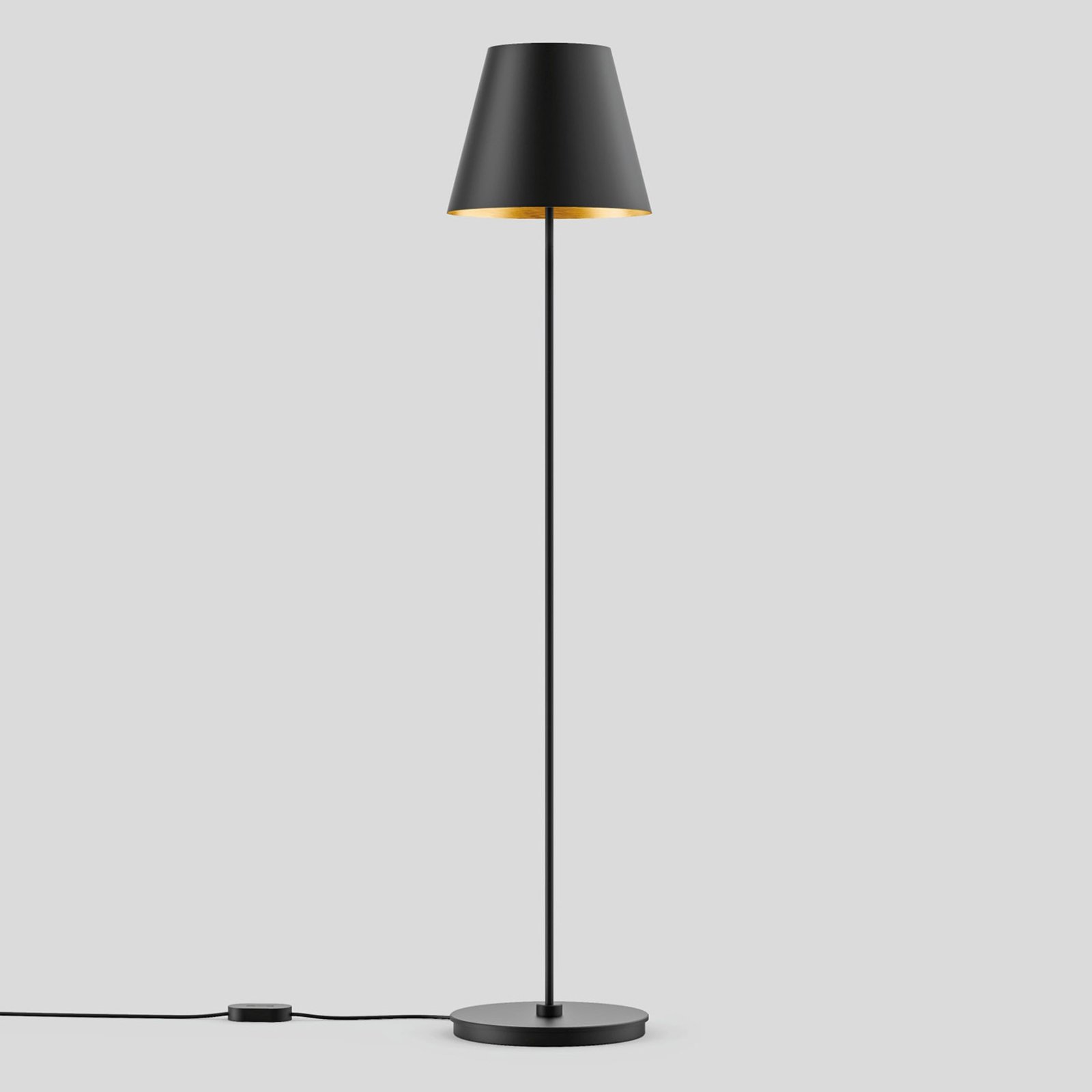 BEGA Studio Line gulvlampe svart/messing 150 cm