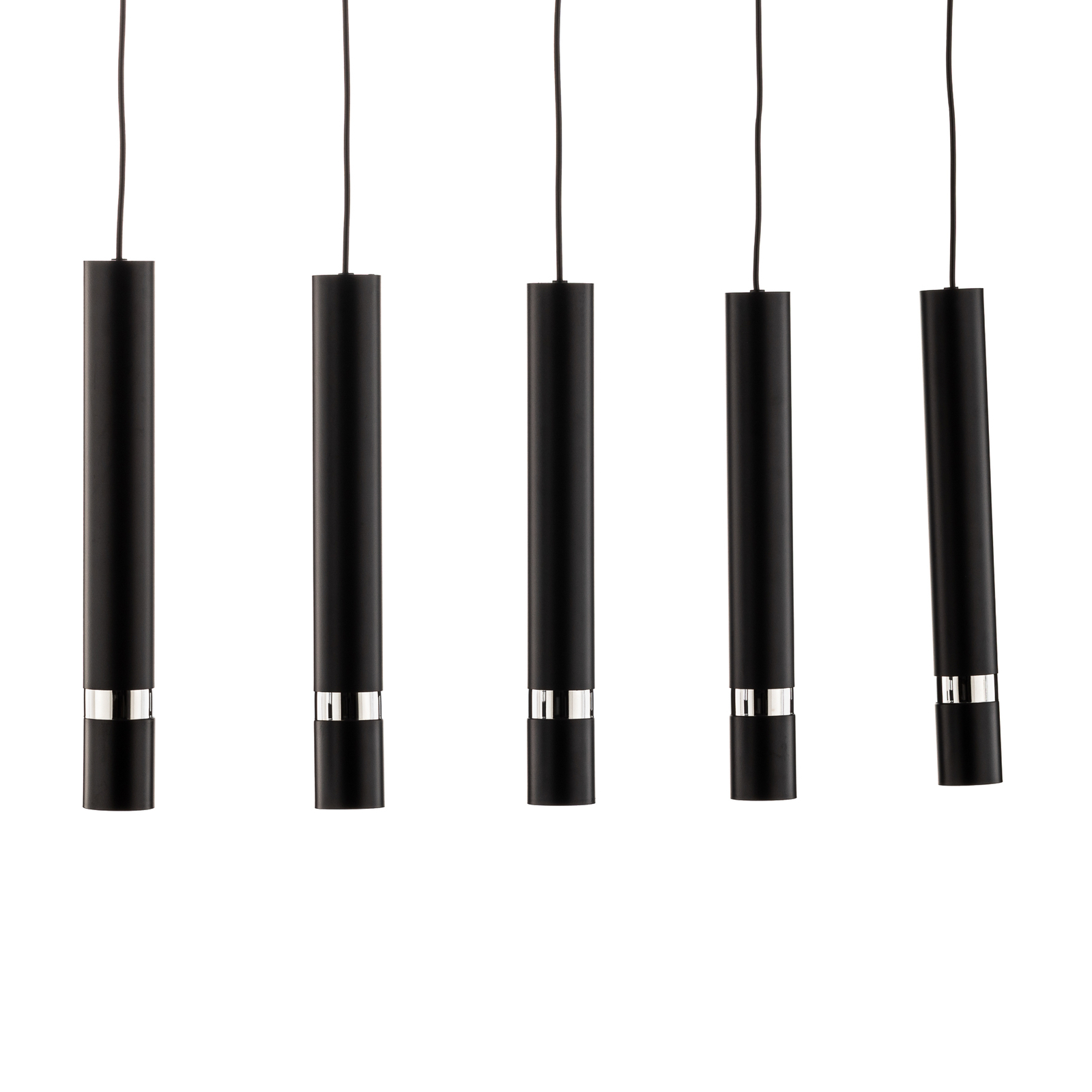 Hanglamp Joker, zwart/zilver, 5-lamps