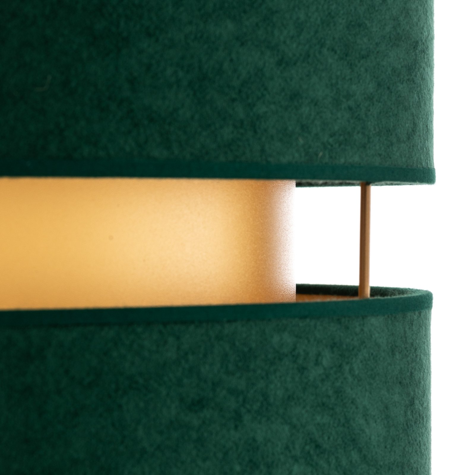 Hänglampa Duo, grön/guld, Ø 60 cm, 60 1 lampa