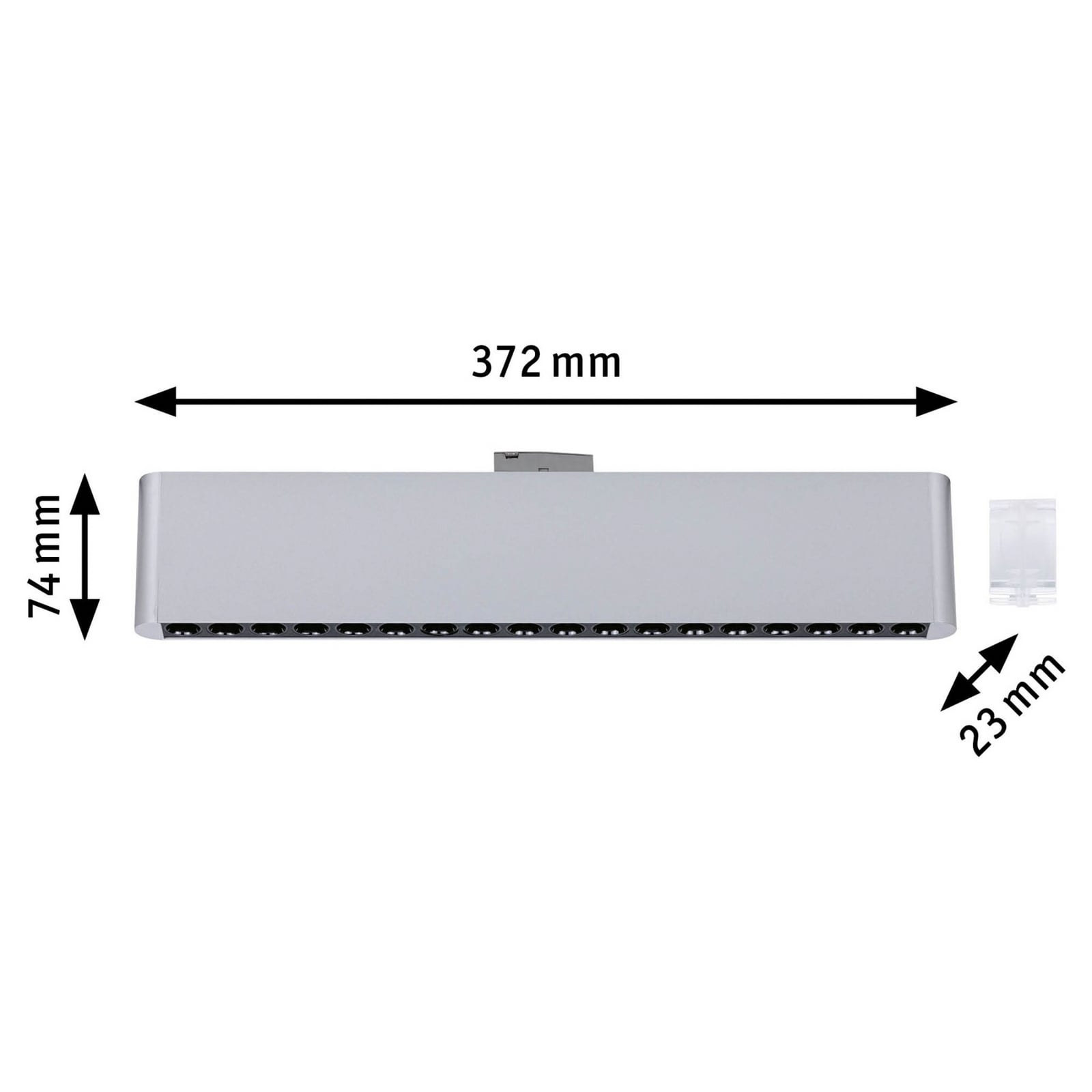 Paulmann URail LED-železniška svetilka Zelos, krom, 3.000 K, 37 cm