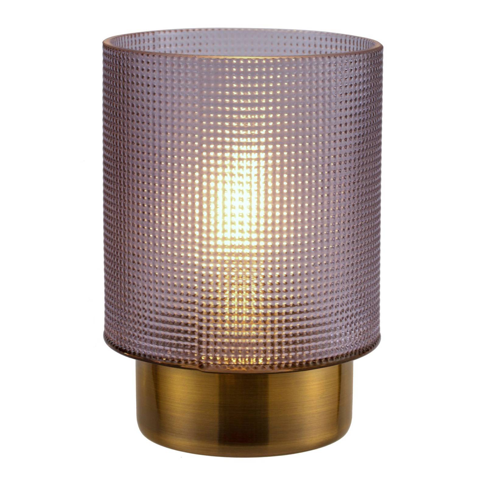 pauleen - pure glamour lampa sto?owa led, bateria, do salonu / jadalni, szk?o, metal, e27, 0.8w, wys. 17 cm