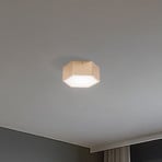 LED-taklampe Libre, gullfarget, stål, 3000 K