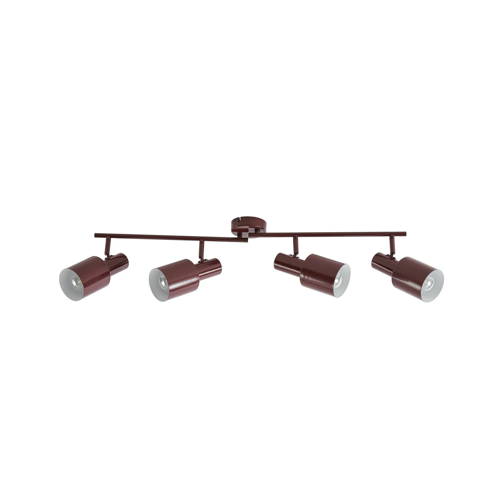 Lindby griestu lampa „Ovelia“, tumši sarkana, 80 cm, 4 spārni, E27