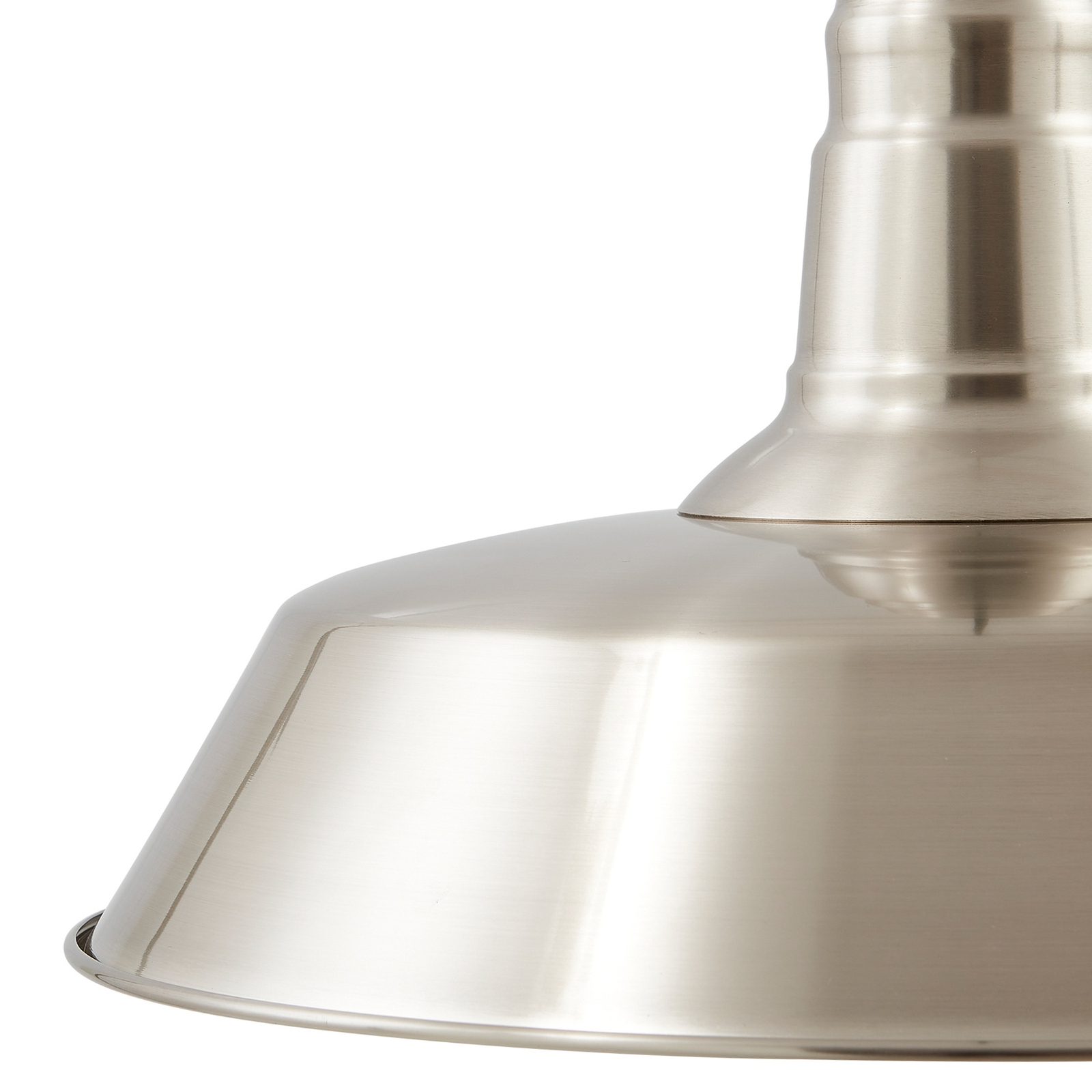 Lindby pendant light Laylan, nickel/white, Ø 46 cm, metal