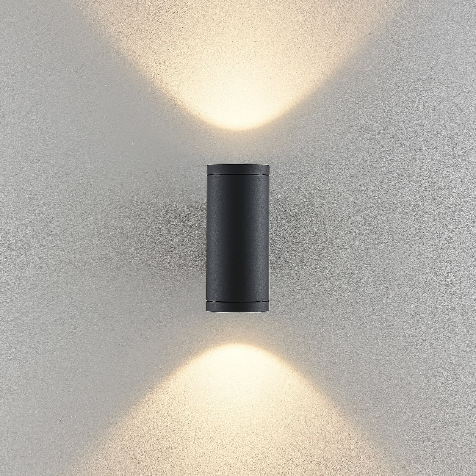 Molto Luce LED outdoor wall lamp Foris Round Double, anthracite