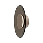 Moon LED-Wandlampe, bronce, Ø32cm, Amberglas (dunkel) - PURE