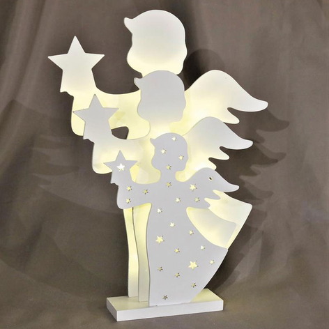Uroczo piękna lampka dekoracyjna LED Aniołek 3D