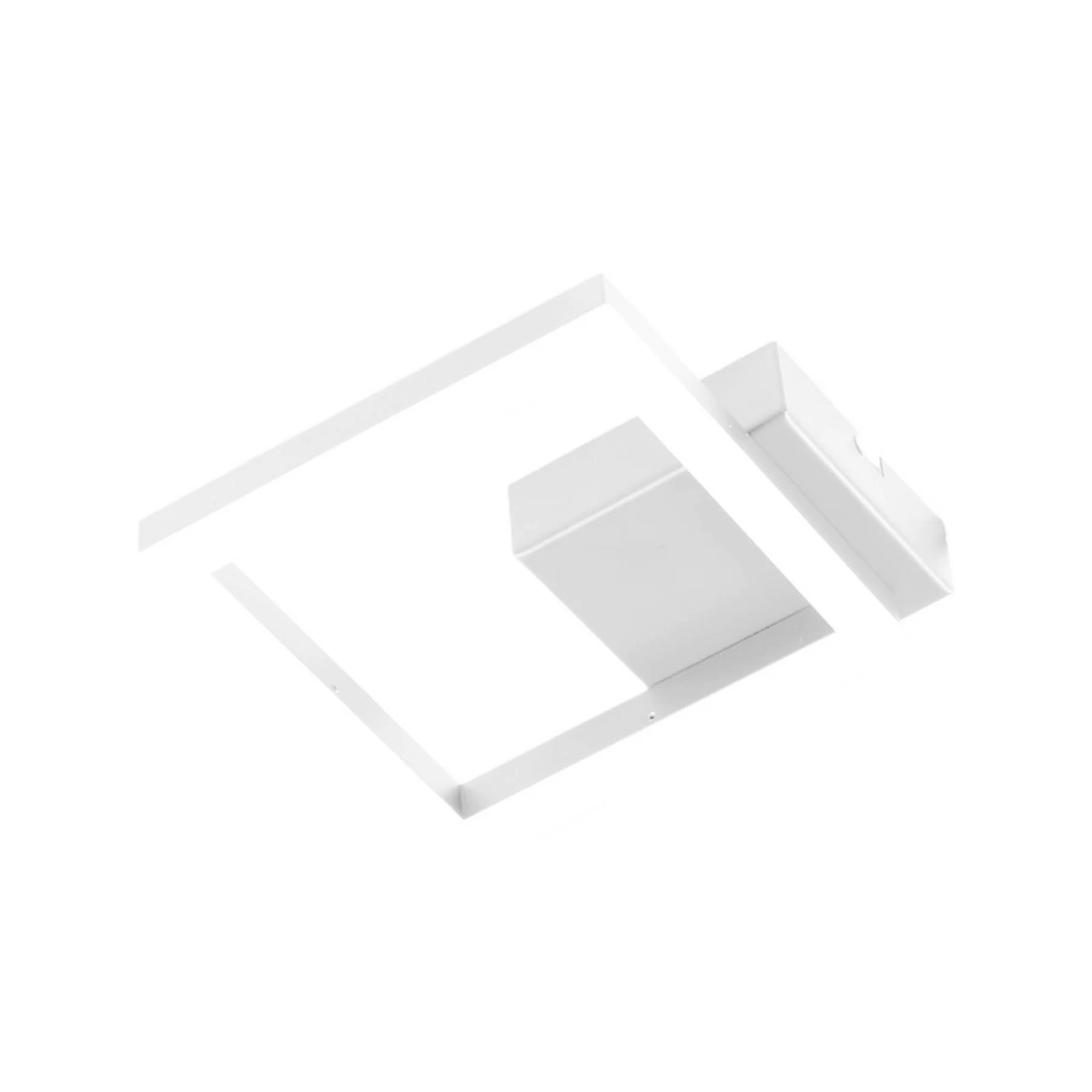 LED-Wandleuchte Bard, weiß, 17 x 17 cm, Metall, dimmbar