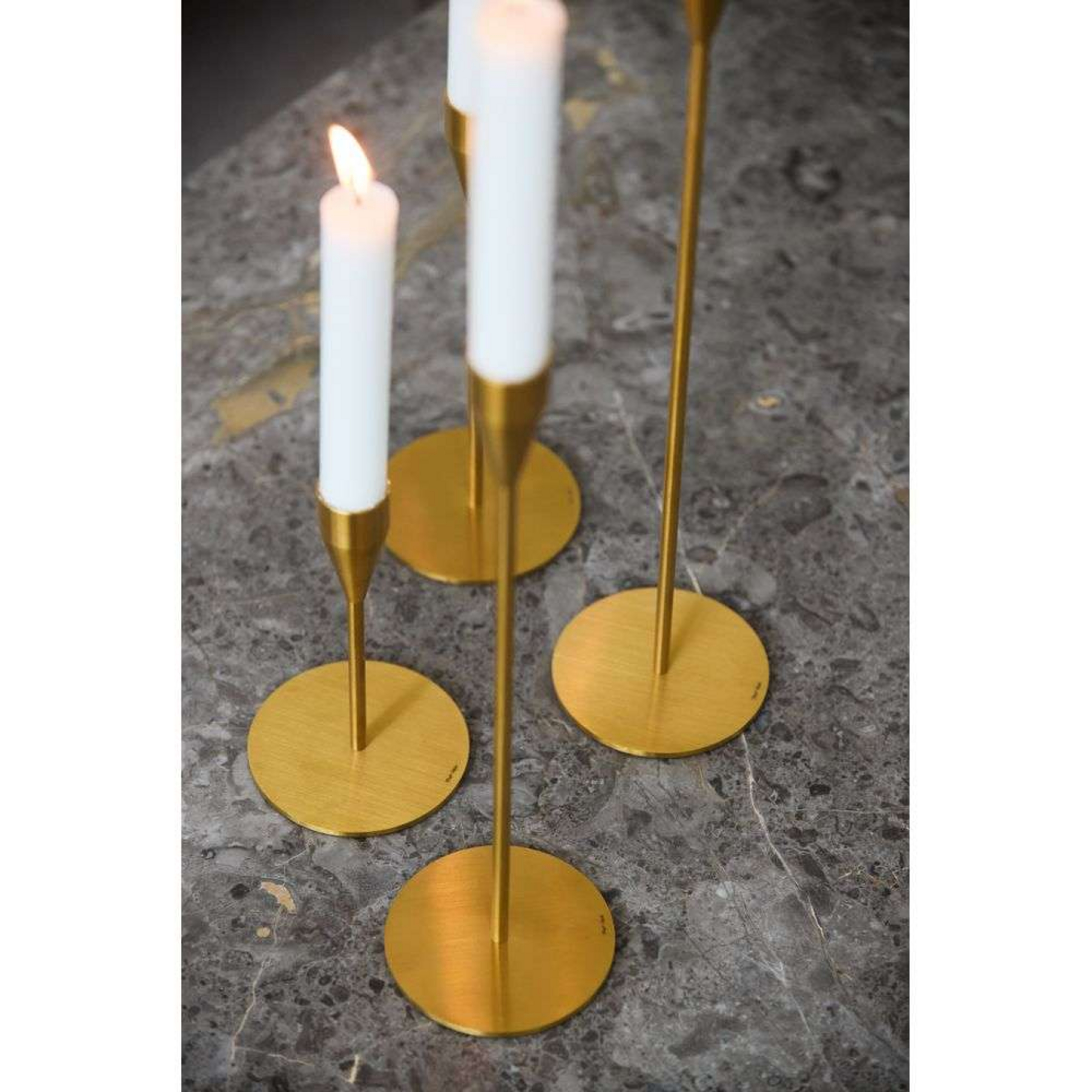 Saturn Kerzenhalter H36 Brass - Piet Hein