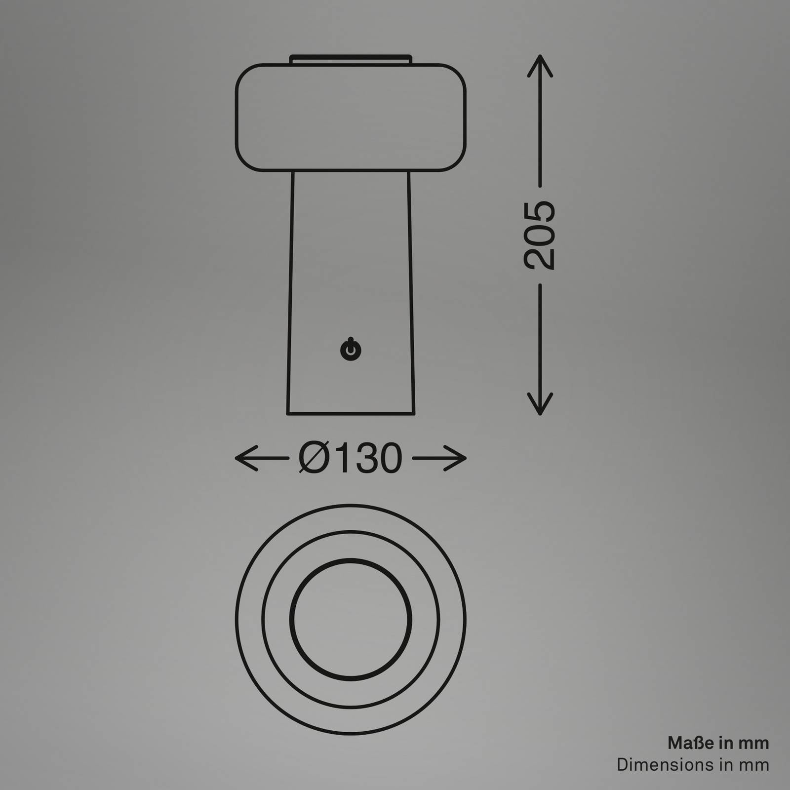 Briloner Lampe à poser rechargeable LED Juna, beige, IP44, à intensité variable, 20 cm