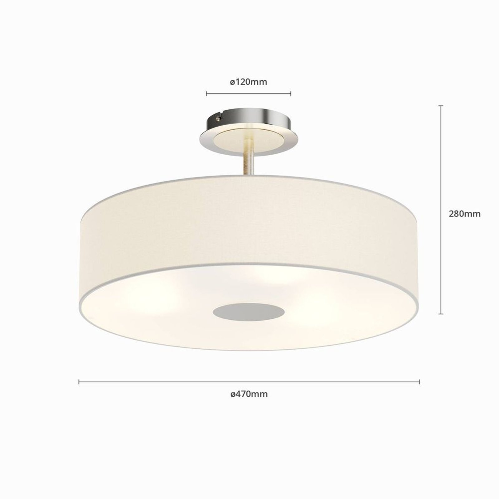 Josia Stropné Lampa White/Nickel/Chrome - Lindby