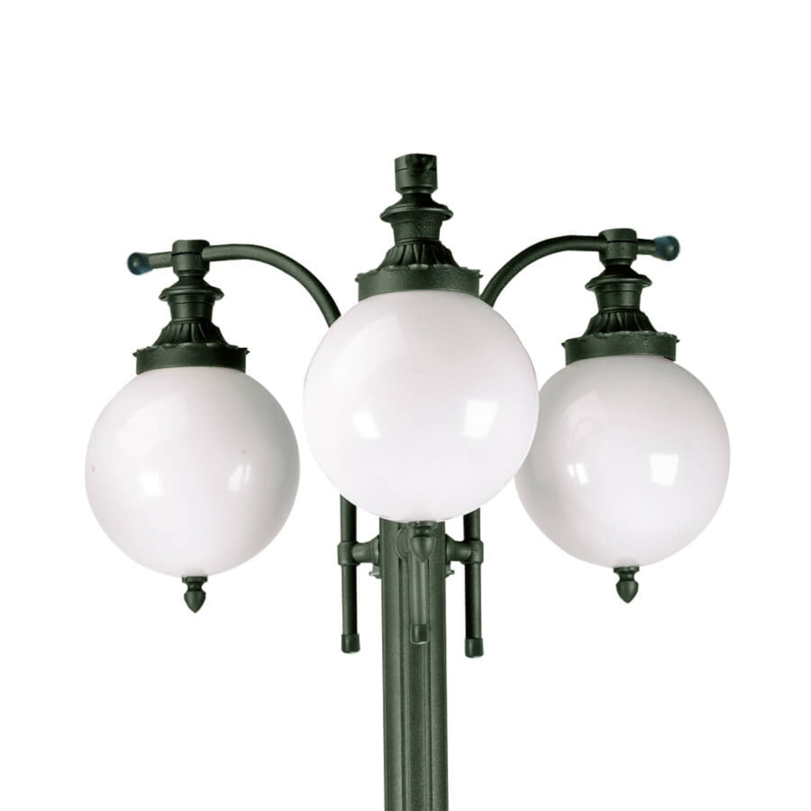 3-bulb Madeira lamp post dark green