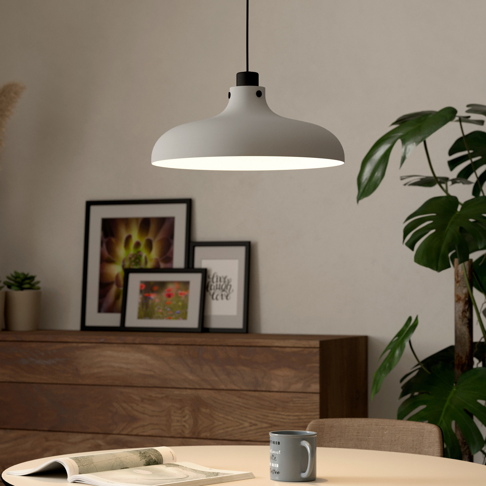 EGLO Matlock lampă suspendată Ø 38 cm gri/negru oțel - Camera de zi / sufragerie - Design industrial - gri negru - Metal