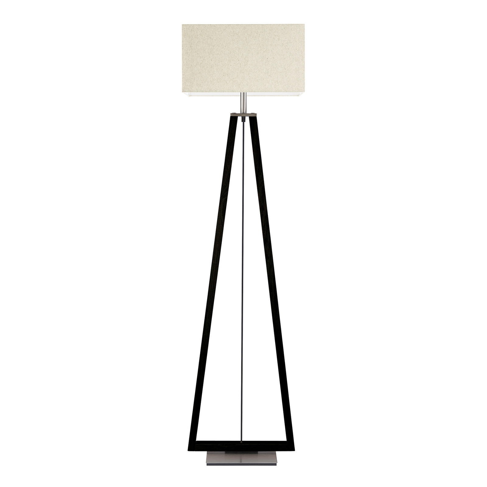 HerzBlut Bi Bob floor wooden base fabric lampshade