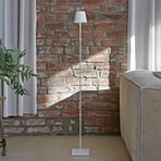 LED uzlādējama stāvlampa Nuindie IP54 120 cm apaļa USB-C sniega balta