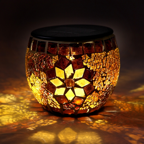 Varmvit solarmosaiklampa Brilliant