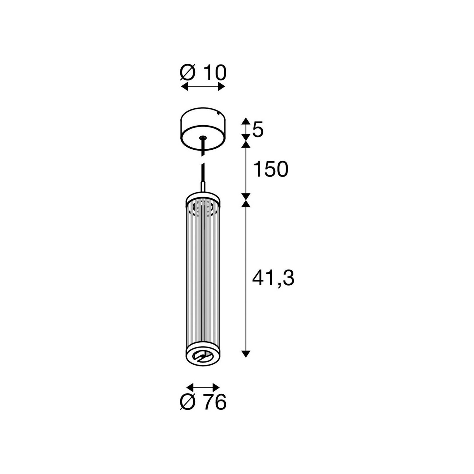 SLV LED-Pendellampe Quimera, kupferfarben, Ø 8 cm, CCT