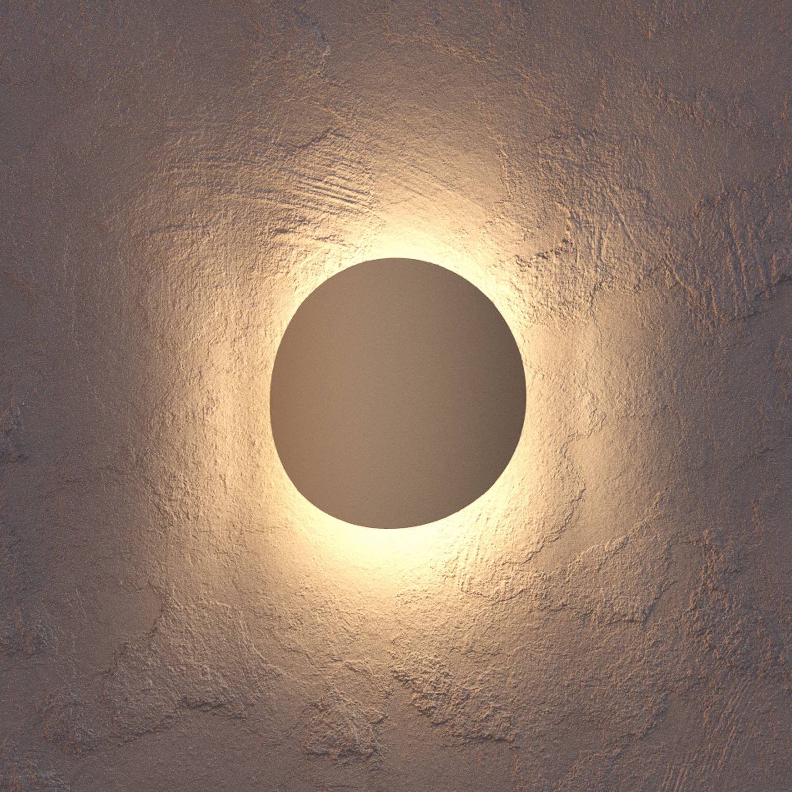 EGLO Applique d'extérieur LED Briale, couleur sable, hauteur 20 cm Métal