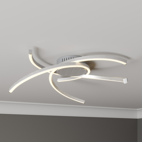 Lindby Katris LED ceiling light, 58 cm, aluminium