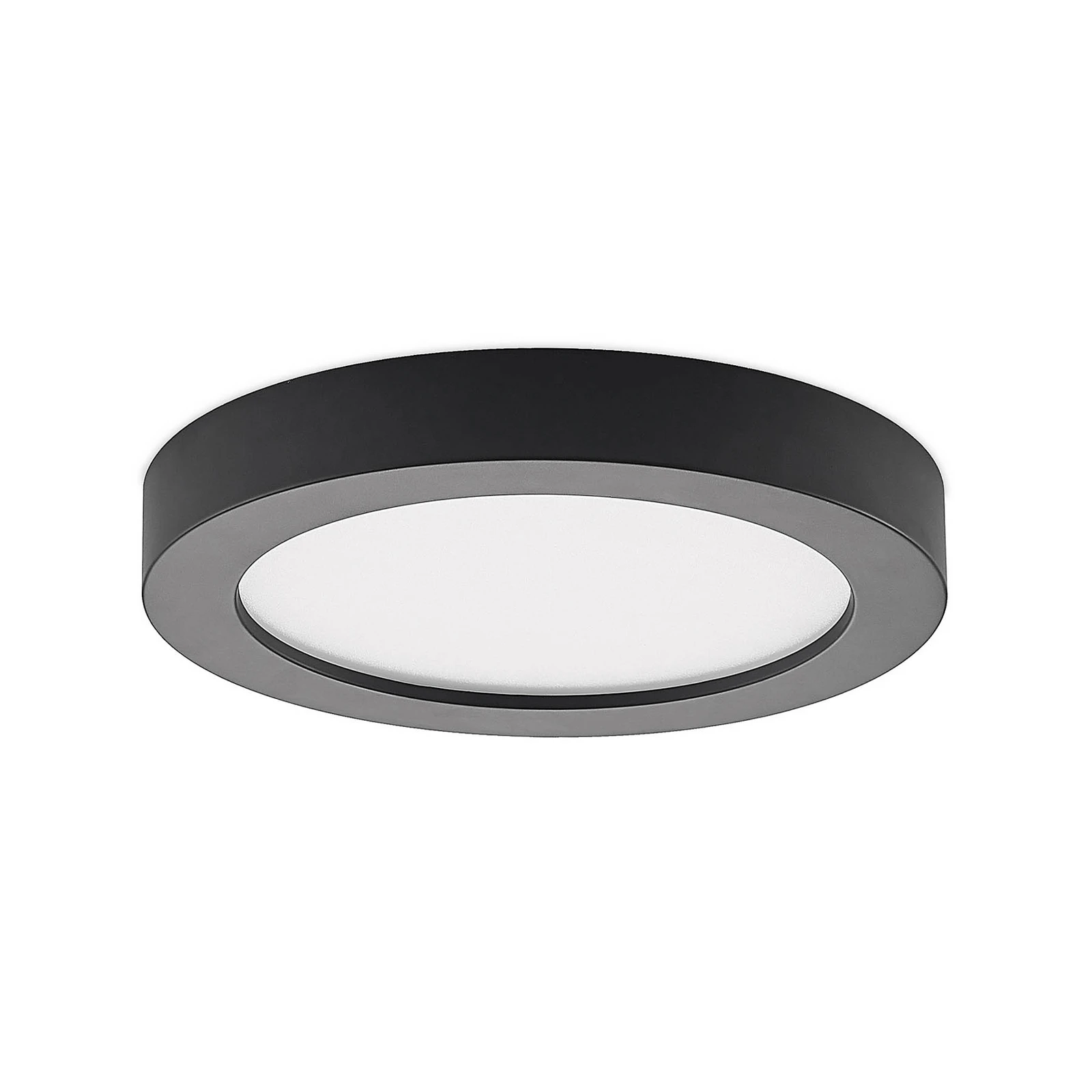 Prios LED laevalgusti Edwina, must, 25 cm, CCT, IP44