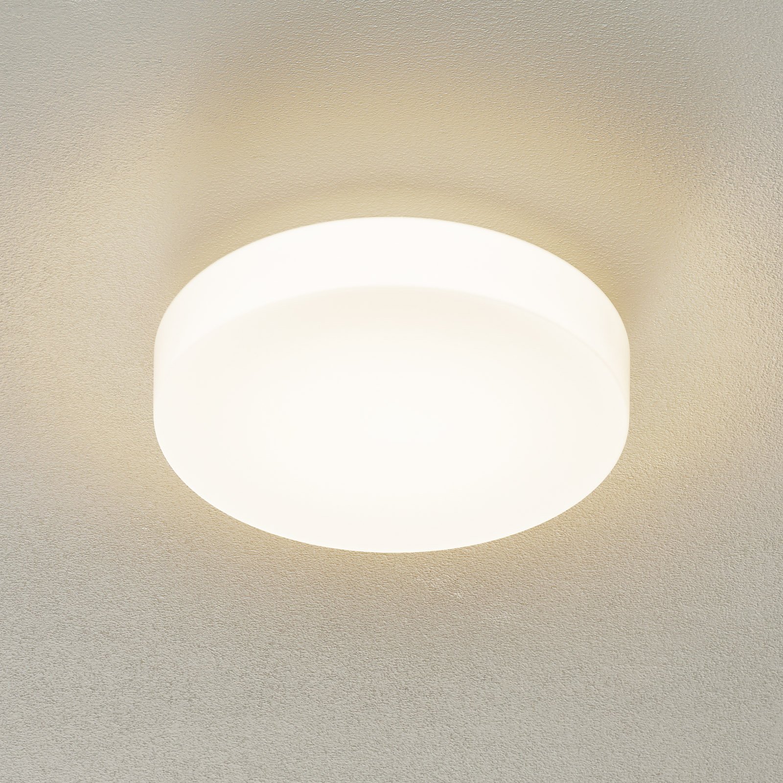 BEGA 34287 glass LED ceiling lamp DALI 3000K Ø34cm