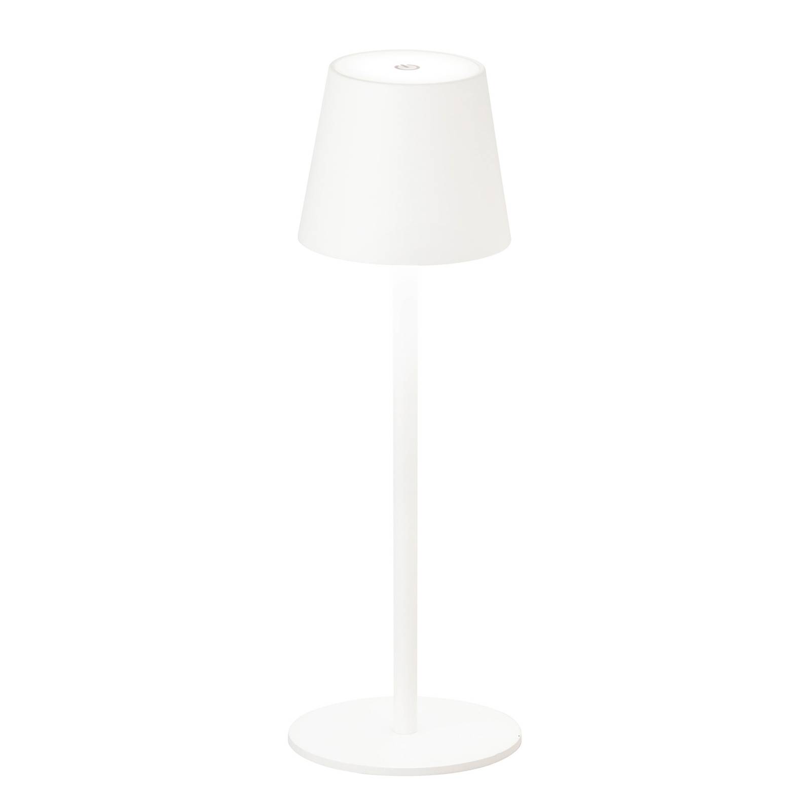 Lampe à poser LED Tropea batterie blanc sable