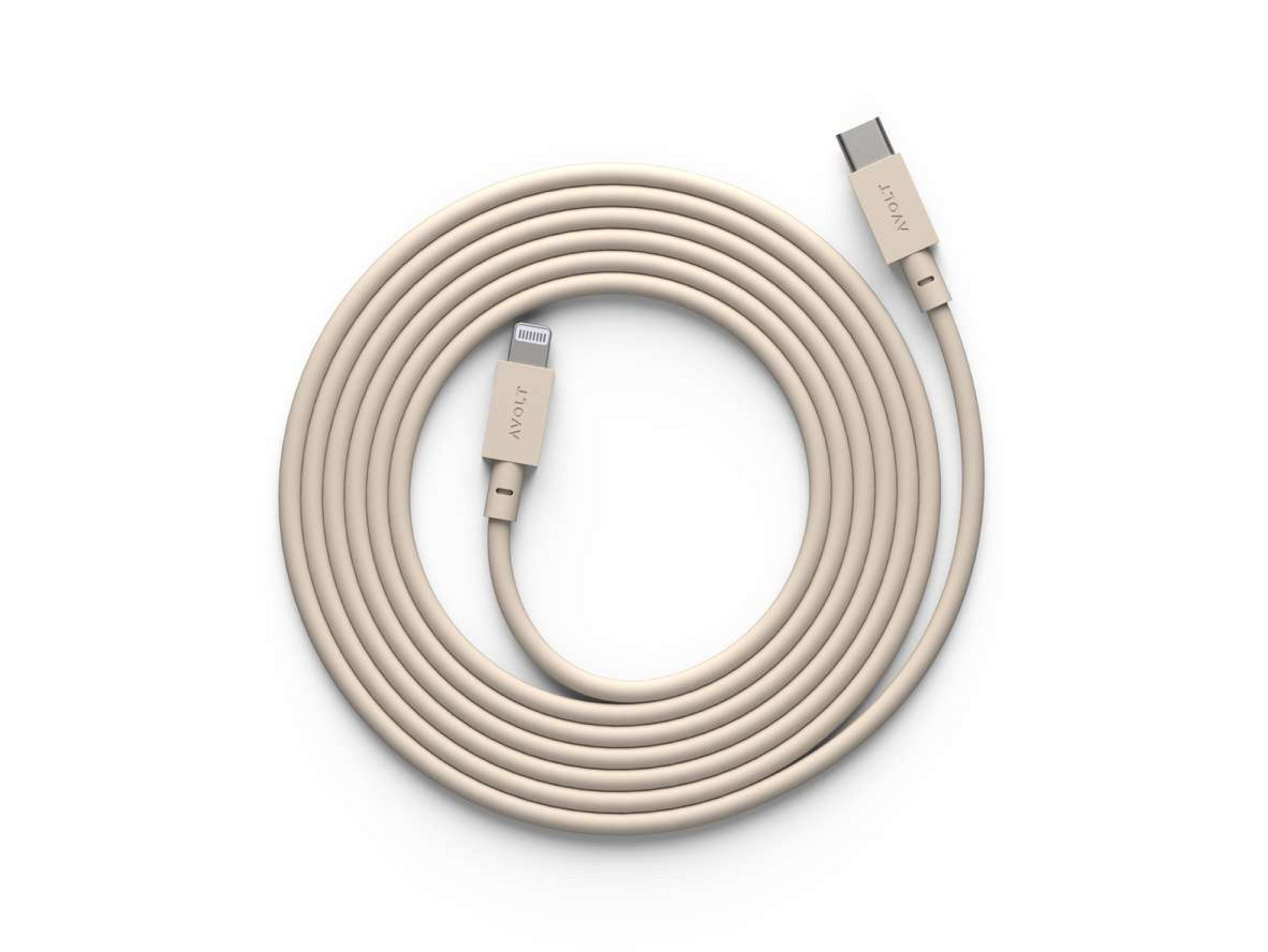USB-C to Lightning cable C94, beige, length 2 m - AVOLT