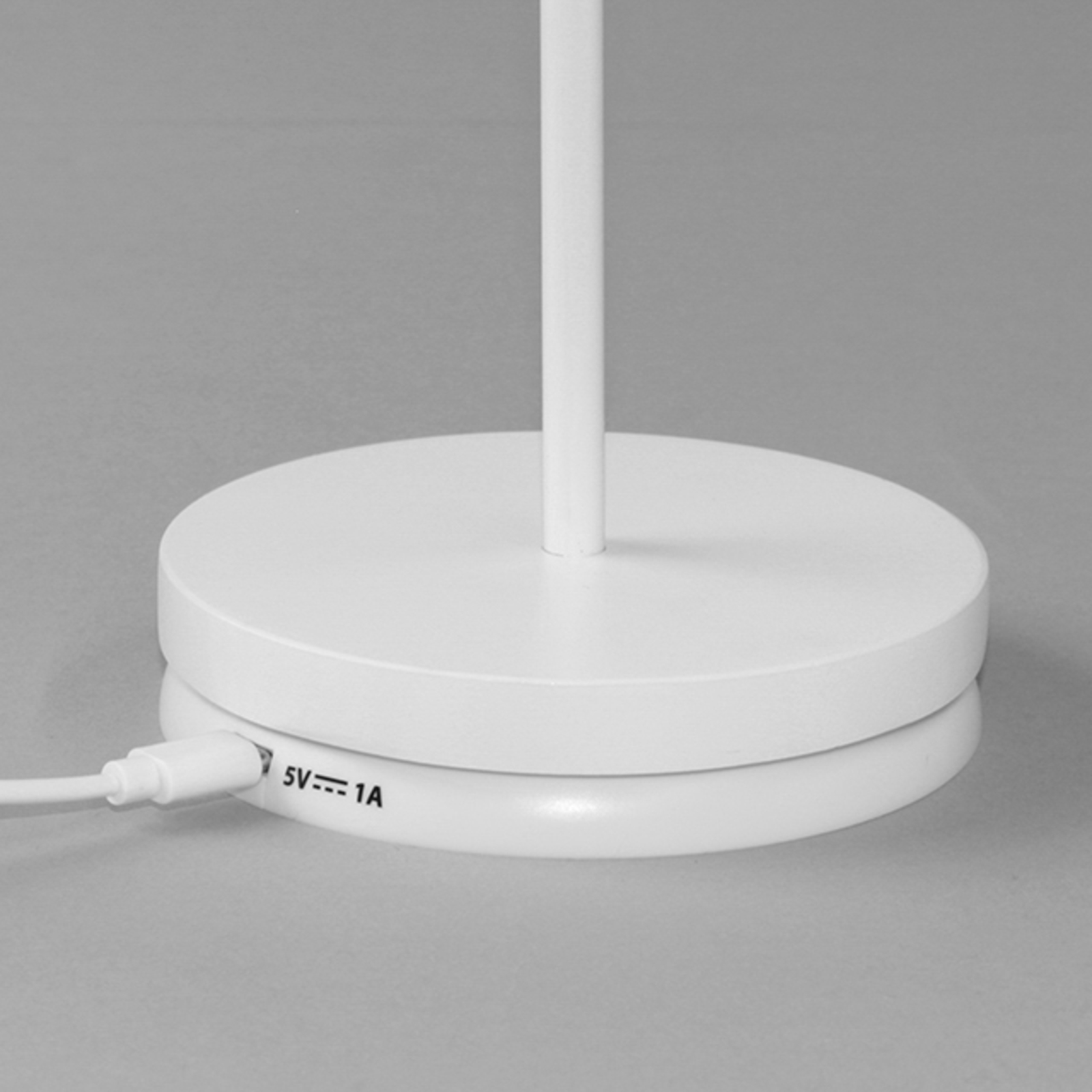 LED baterijska stolna lampa Cosenza 2.0 visina 34cm pješčano bijela