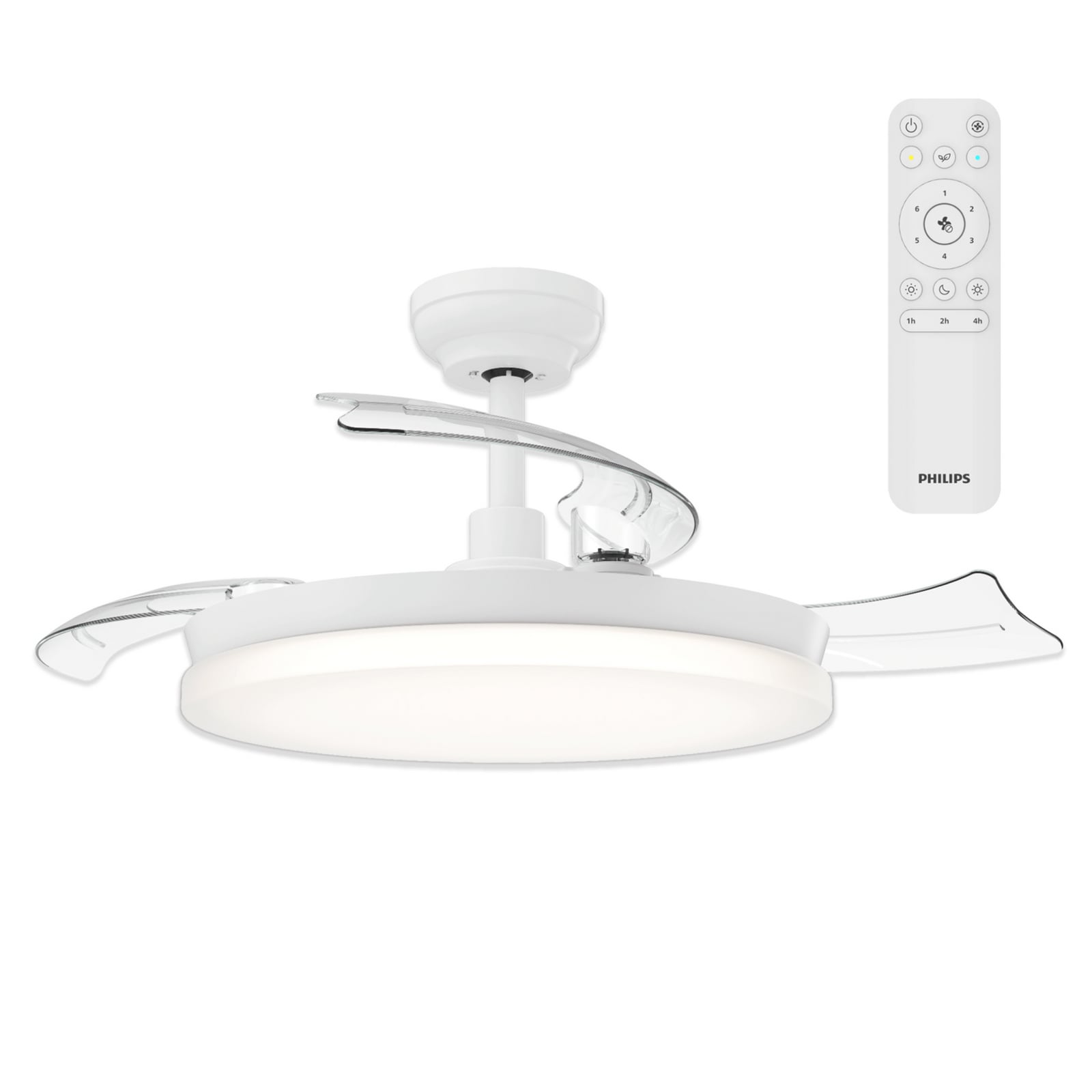 Philips Solr LED stropni ventilator, bijeli, DC, tih, CCT