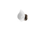 LED-vegglampe Florii 1, høyde 22 cm, mørk bronse/hvitt glass