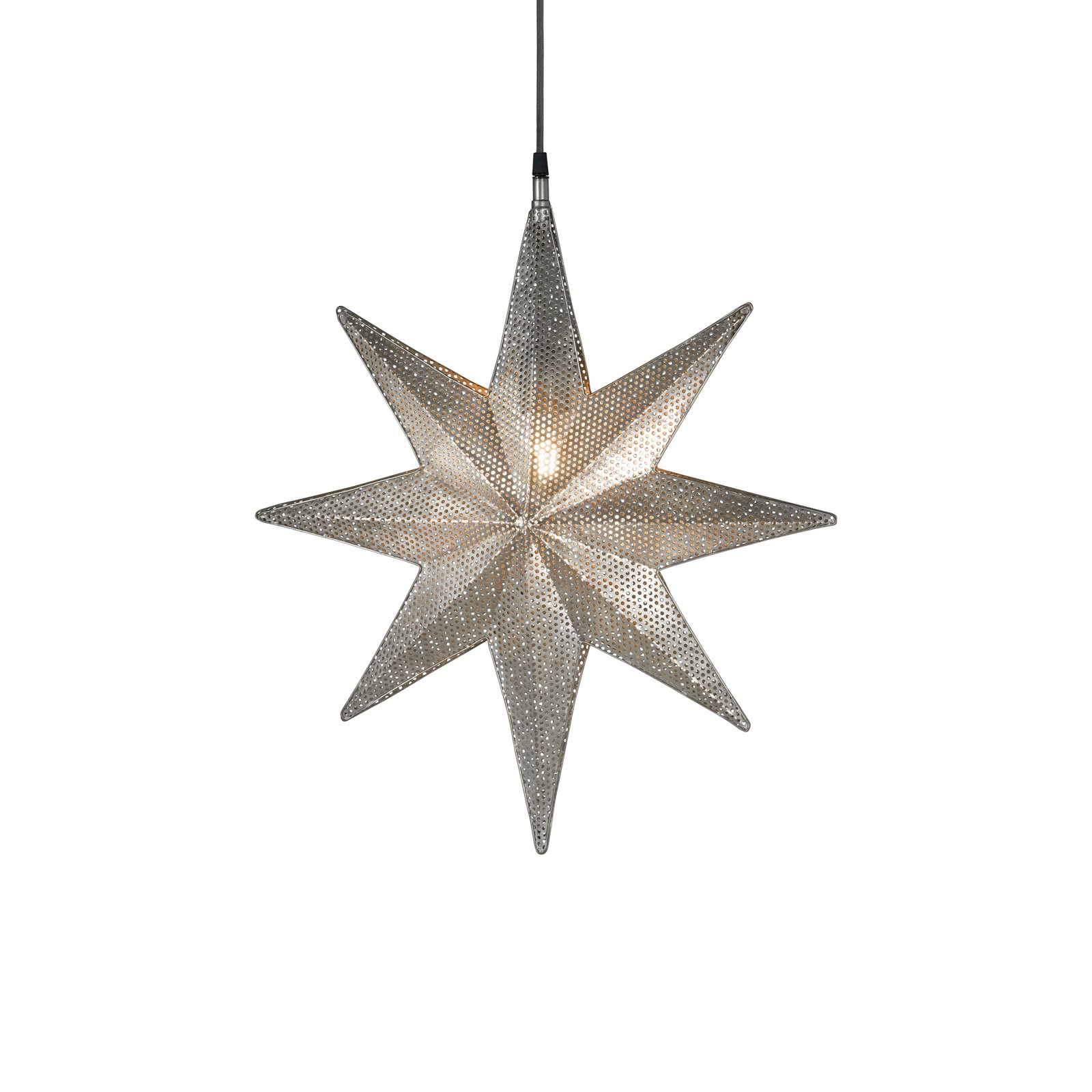 PR Home Ozdobná hviezda Capella, strieborná s 8 cípmi 40 cm