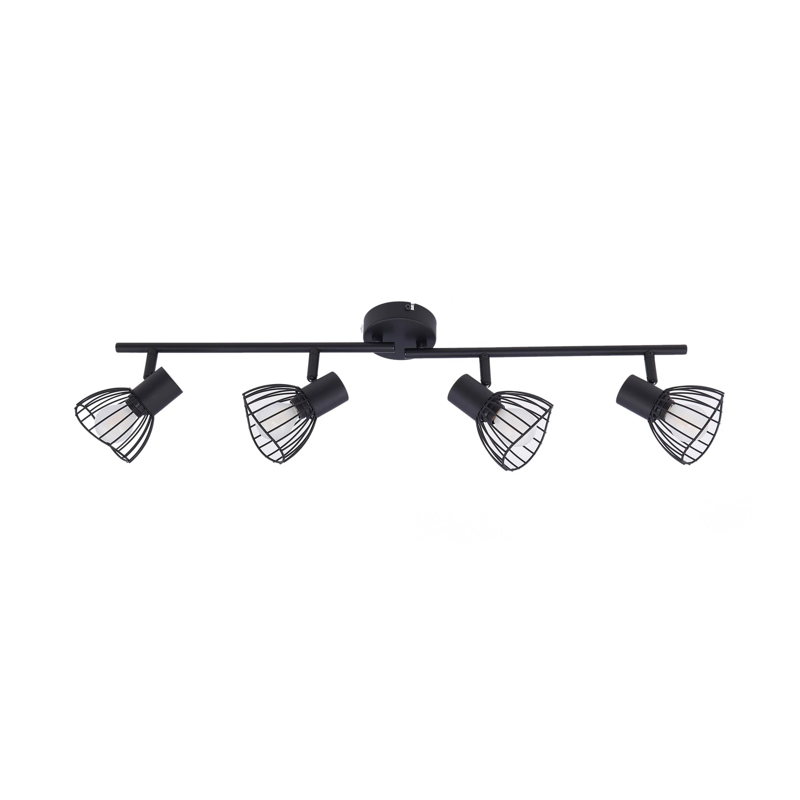Lindby griestu gaismeklis Piena, melns, 4 gaismas, metāls, 70cm