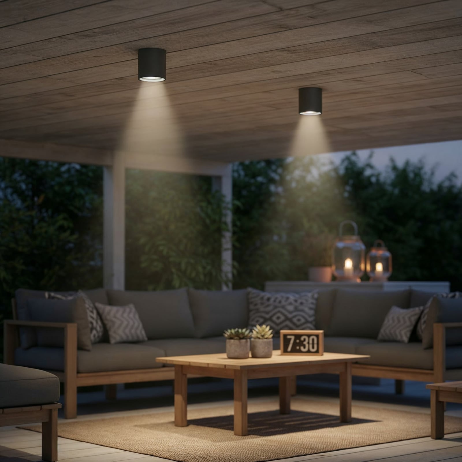 Ideal Lux stropna svetilka Gun, antracit, aluminij, IP44, GU10