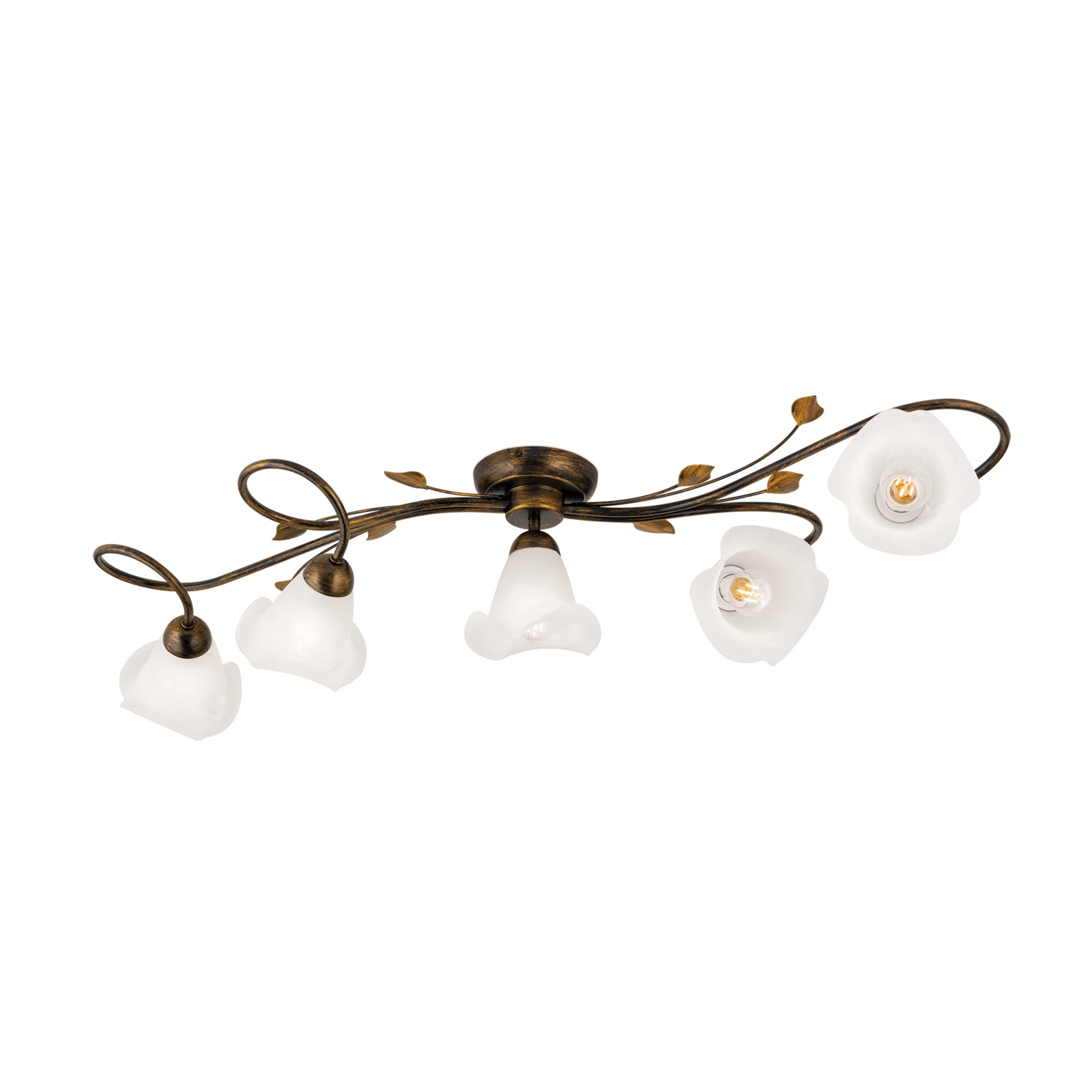 Plafón Sisi, 5 luces, envejecido
