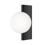 Maytoni Avant-garde wall lamp, glass shade, black