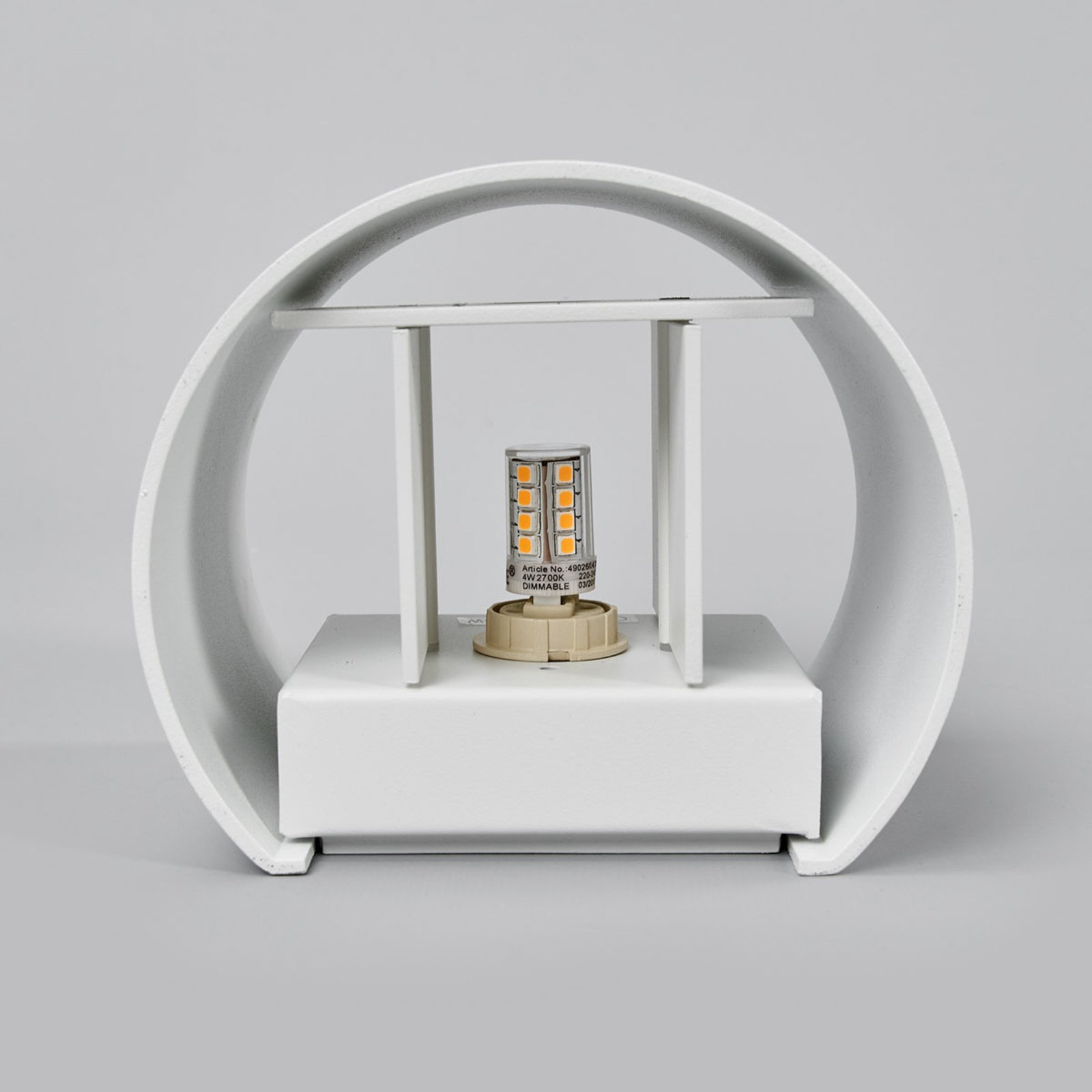 Xio LED stenska svetilka, širina 13 cm, bela