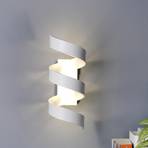 Lampa ścienna LED Helix, biało-srebrna, 26 cm
