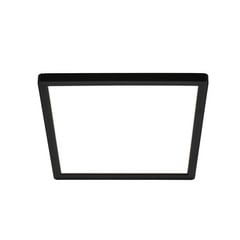 Plafón LED Tava, negro, 24x24 cm, plástico