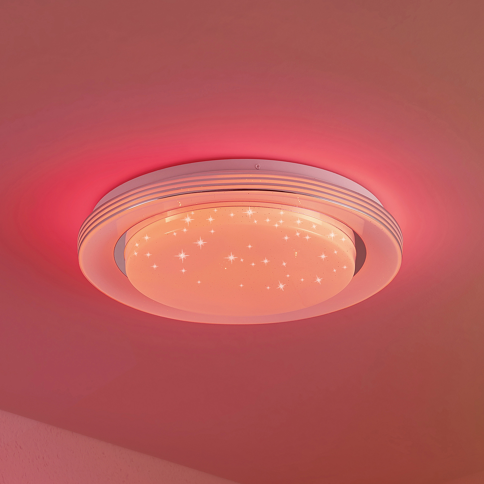 Lindby Mizuni LED-taklampe, RGBW, CCT, 38 cm