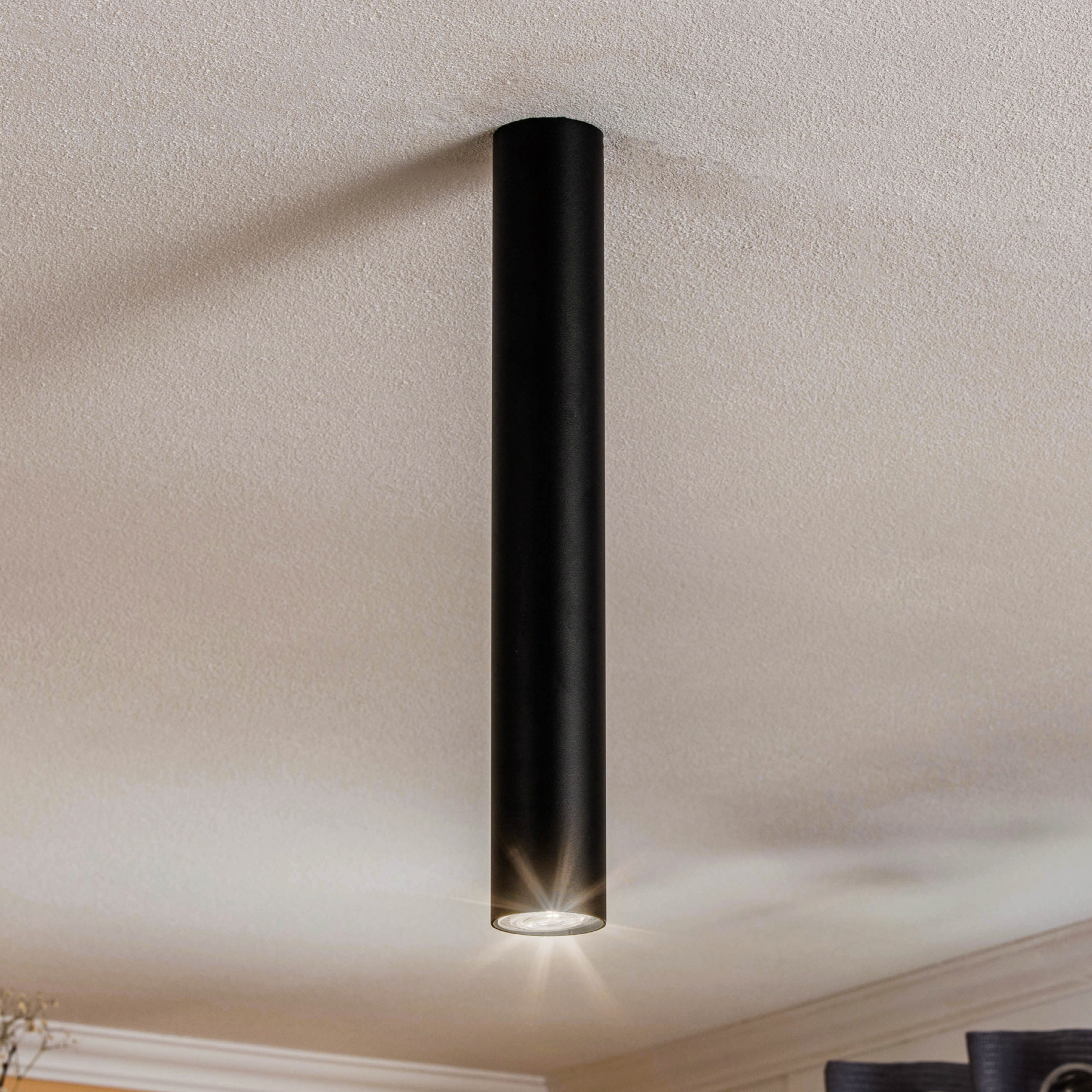 Downlight Eye, høyde 40 cm, svart